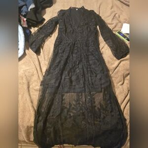 Elegant Black Lace Dress